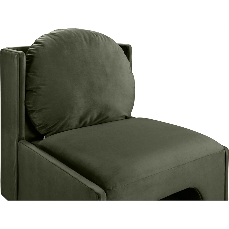 Meridian Furniture Sigma Green Velvet Accent Chair