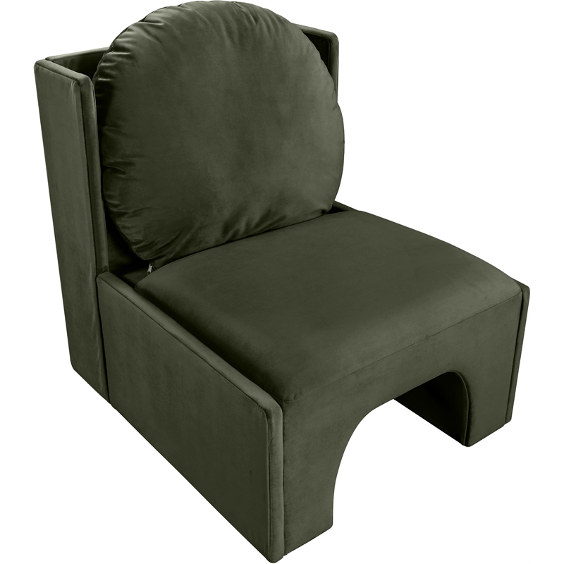Meridian Furniture Sigma Green Velvet Accent Chair
