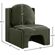 Meridian Furniture Sigma Green Velvet Accent Chair