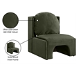 Meridian Furniture Sigma Green Velvet Accent Chair