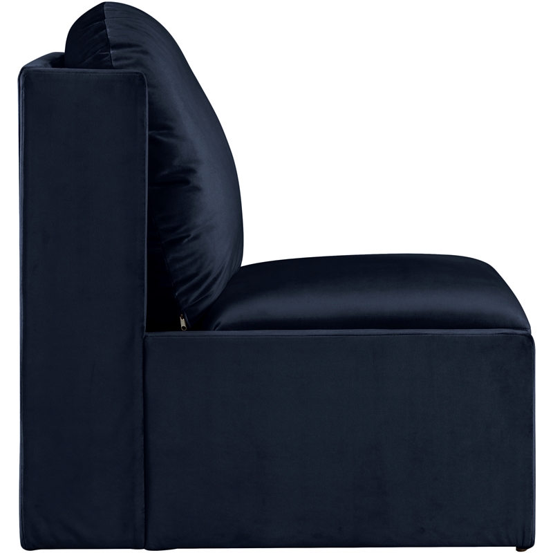 Meridian Furniture Sigma Navy Velvet Accent Chair