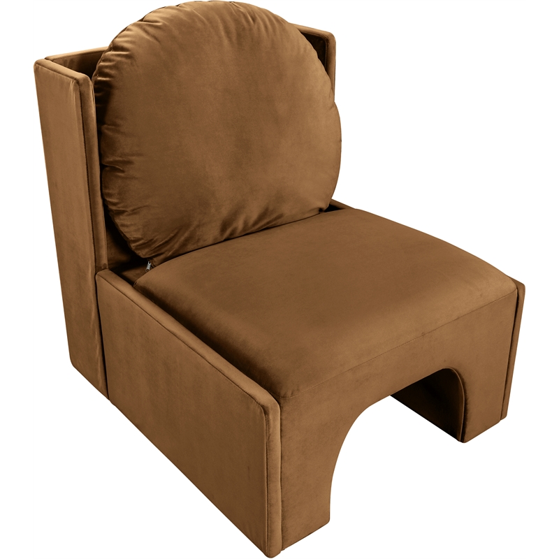 Meridian Furniture Sigma Saddle Velvet Accent Chair