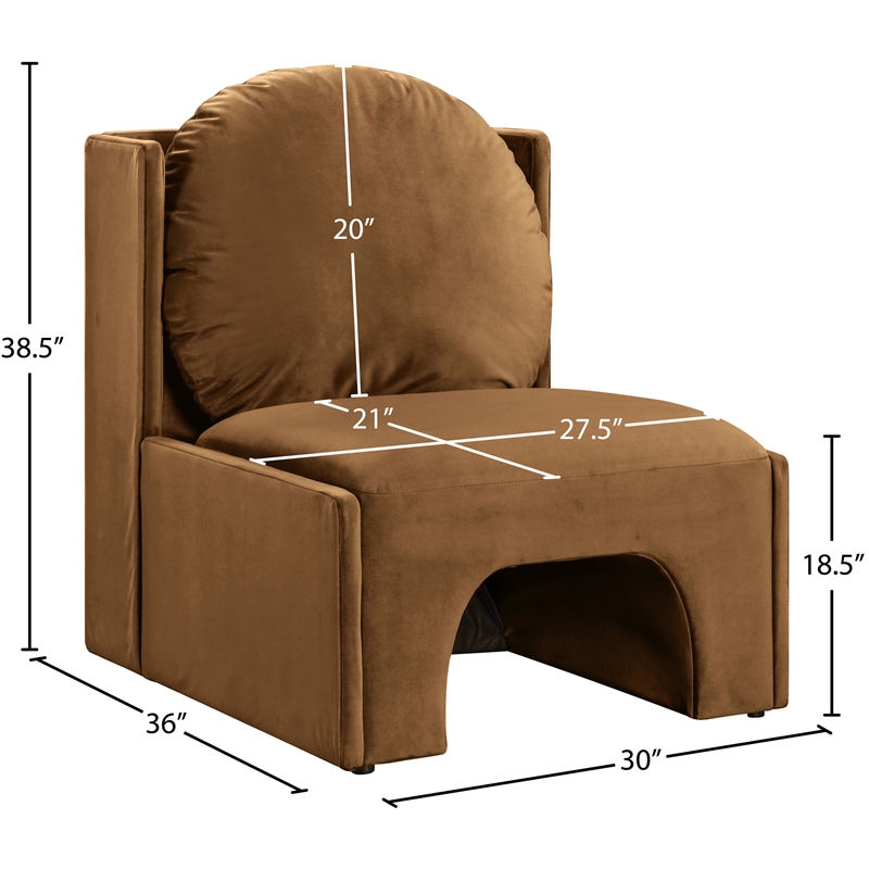Meridian Furniture Sigma Saddle Velvet Accent Chair