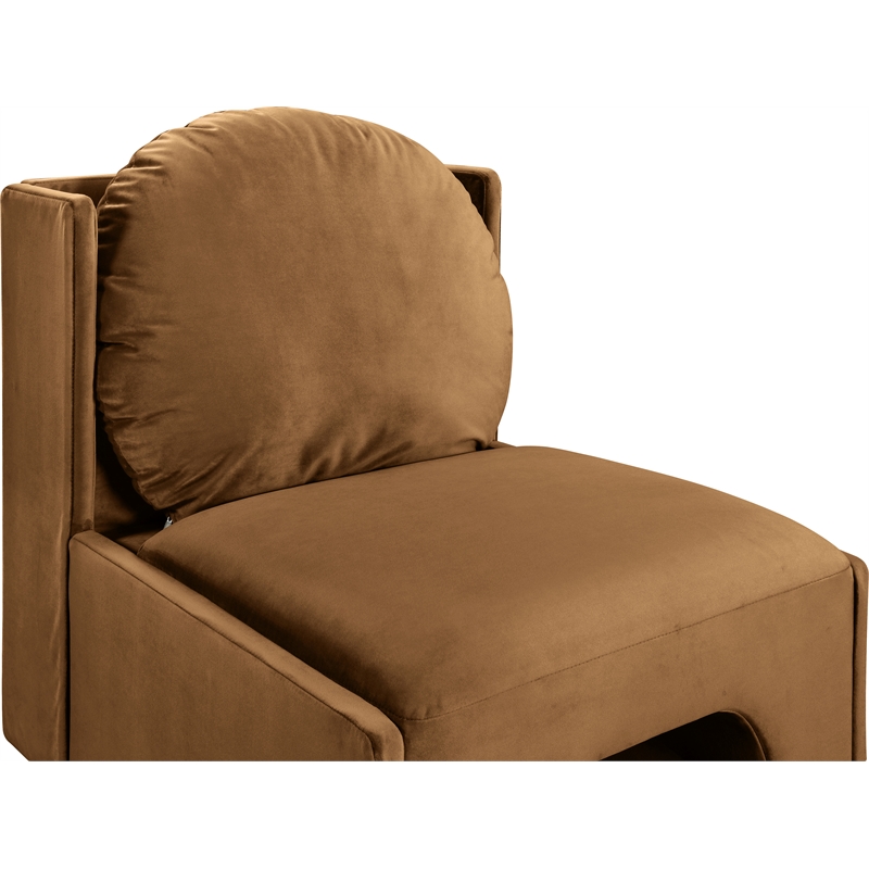 Meridian Furniture Sigma Saddle Velvet Accent Chair