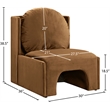 Meridian Furniture Sigma Saddle Velvet Accent Chair