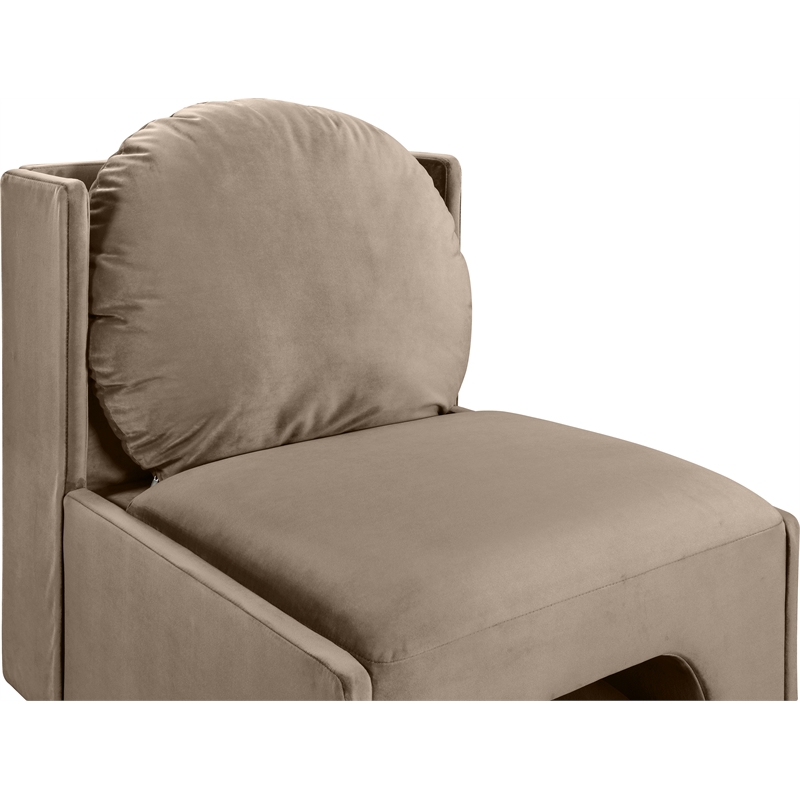 Meridian Furniture Sigma Taupe Velvet Accent Chair