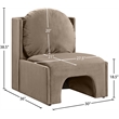 Meridian Furniture Sigma Taupe Velvet Accent Chair