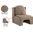 Meridian Furniture Sigma Taupe Velvet Accent Chair