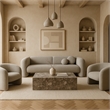 Meridian Furniture Piazza Brown Concrete Indoor/Outdoor Coffee Table