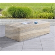 Meridian Furniture Piazza Travertine Finish Concrete Indoor/Outdoor Coffee Table
