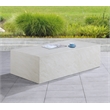 Meridian Furniture Piazza Off White Concrete Indoor/Outdoor Coffee Table
