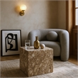 Meridian Furniture Piazza Brown Marble Finish Concrete Indoor/Outdoor End Table