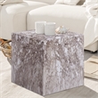 Meridian Furniture Piazza Brown Marble Finish Concrete Indoor/Outdoor End Table