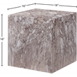 Meridian Furniture Piazza Brown Marble Finish Concrete Indoor/Outdoor End Table
