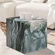 Meridian Furniture Piazza Green Marble Finish Concrete Indoor/Outdoor End Table