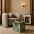 Meridian Furniture Piazza Green Marble Finish Concrete Indoor/Outdoor End Table