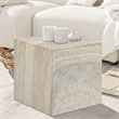 Meridian Furniture Piazza Travertine Finish Concrete Indoor/Outdoor End Table