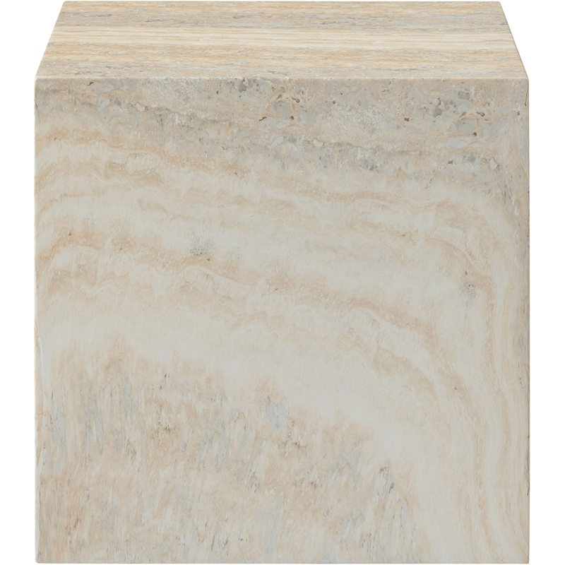 Meridian Furniture Piazza Travertine Finish Concrete Indoor/Outdoor End Table