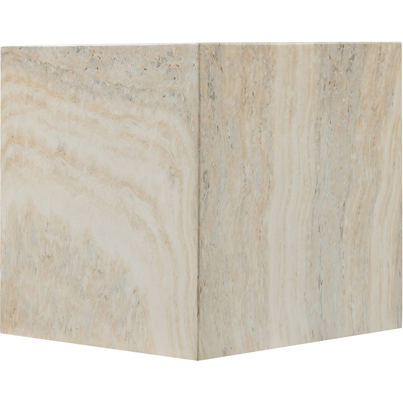 Meridian Furniture Piazza Travertine Finish Concrete Indoor/Outdoor End Table