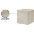 Meridian Furniture Piazza Travertine Finish Concrete Indoor/Outdoor End Table