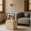 Meridian Furniture Piazza Travertine Finish Concrete Indoor/Outdoor End Table