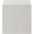 Meridian Furniture Off White Marble Finish Concrete Indoor/Outdoor End Table