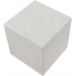 Meridian Furniture Off White Marble Finish Concrete Indoor/Outdoor End Table