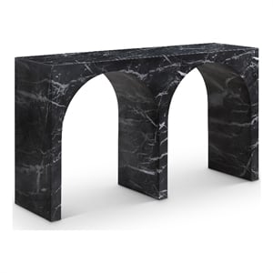 Meridian Furniture Faenza Black Marble Finish Console Table