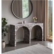 Meridian Furniture Faenza Brown Marble Finish Console Table