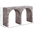 Meridian Furniture Faenza Brown Marble Finish Console Table