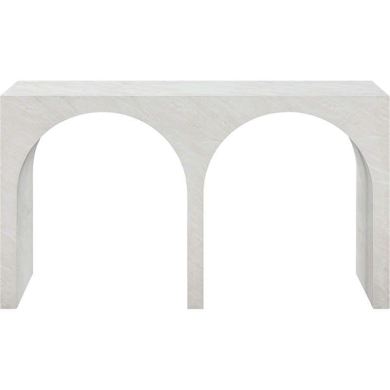 Meridian Furniture Faenza White Marble Finish Console Table