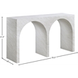Meridian Furniture Faenza White Marble Finish Console Table