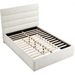 Meridian Furniture Adam Cream Linen Textured Fabric Full Bed
