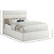 Meridian Furniture Adam Cream Linen Textured Fabric Full Bed