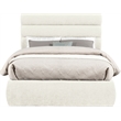 Meridian Furniture Adam Cream Chenille Fabric Full Bed