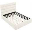Meridian Furniture Adam Cream Chenille Fabric Full Bed