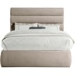 Meridian Furniture Adam Beige Linen Textured Fabric Full Bed