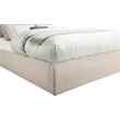 Meridian Furniture Adam Beige Linen Textured Fabric Full Bed