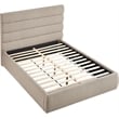 Meridian Furniture Adam Beige Linen Textured Fabric Full Bed