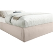Meridian Furniture Adam Beige Linen Textured Fabric King Bed