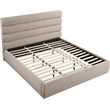 Meridian Furniture Adam Beige Linen Textured Fabric King Bed