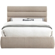 Meridian Furniture Adam Beige Linen Textured Fabric Queen Bed