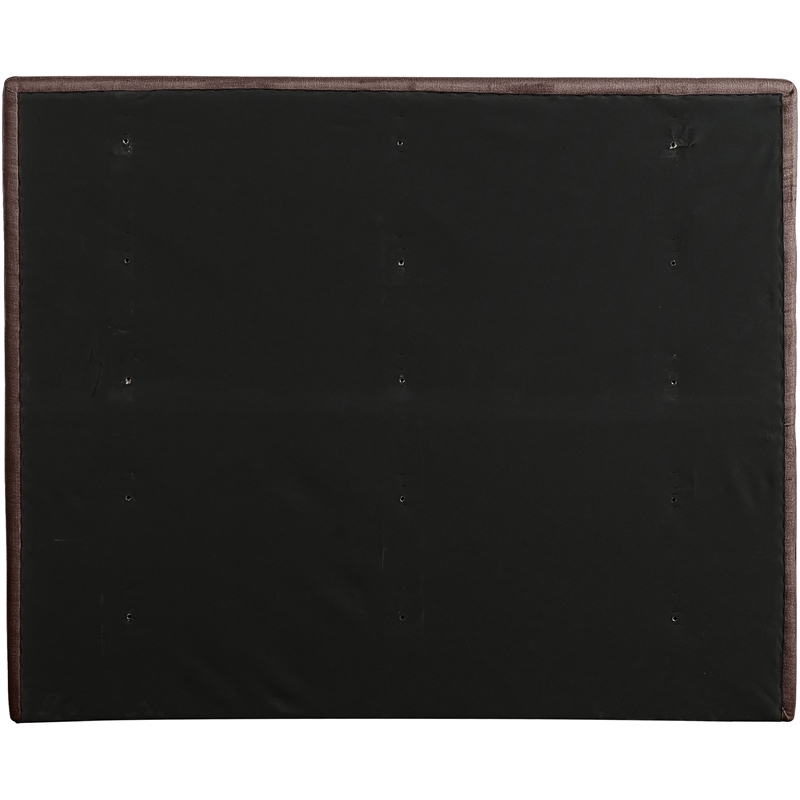 Meridian Furniture Adam Brown Linen Textured Fabric Full Bed