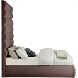 Meridian Furniture Adam Brown Linen Textured Fabric Full Bed
