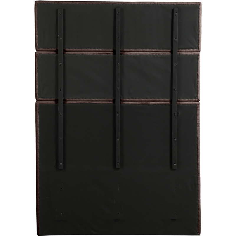 Meridian Furniture Adam Brown Linen Textured Fabric Full Bed