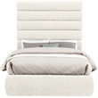 Meridian Furniture Adam Cream Chenille Fabric Full Bed