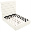Meridian Furniture Adam Cream Chenille Fabric Full Bed