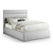 Meridian Furniture Adam Grey Linen Textured Fabric Full Bed