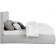 Meridian Furniture Adam Grey Linen Textured Fabric King Bed