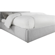 Meridian Furniture Adam Grey Linen Textured Fabric King Bed